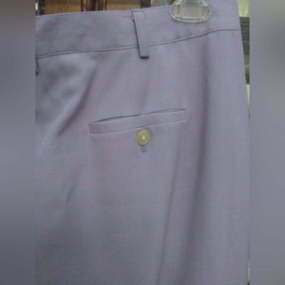 BNWOT VINTAGE 90s LAVENDER PANTS BY RALPH LAUREN SZ. 14 PLEATED CUFFED HEM - Picture 7 of 10